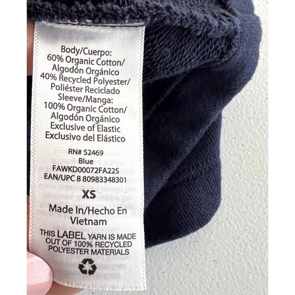 Free Assembly Mini Shift Dress Women Size XS Blue Long Sleeve Coastal Nautical - Picture 9 of 10